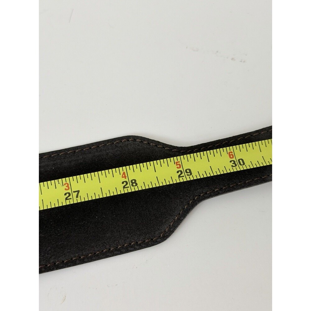 Banana Republic Womens Wide Leather Belt Size M Brown Suede Made in Italy - Picture 8 of 11